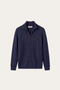 Bolzano Cable Zip Knit Blue Grey