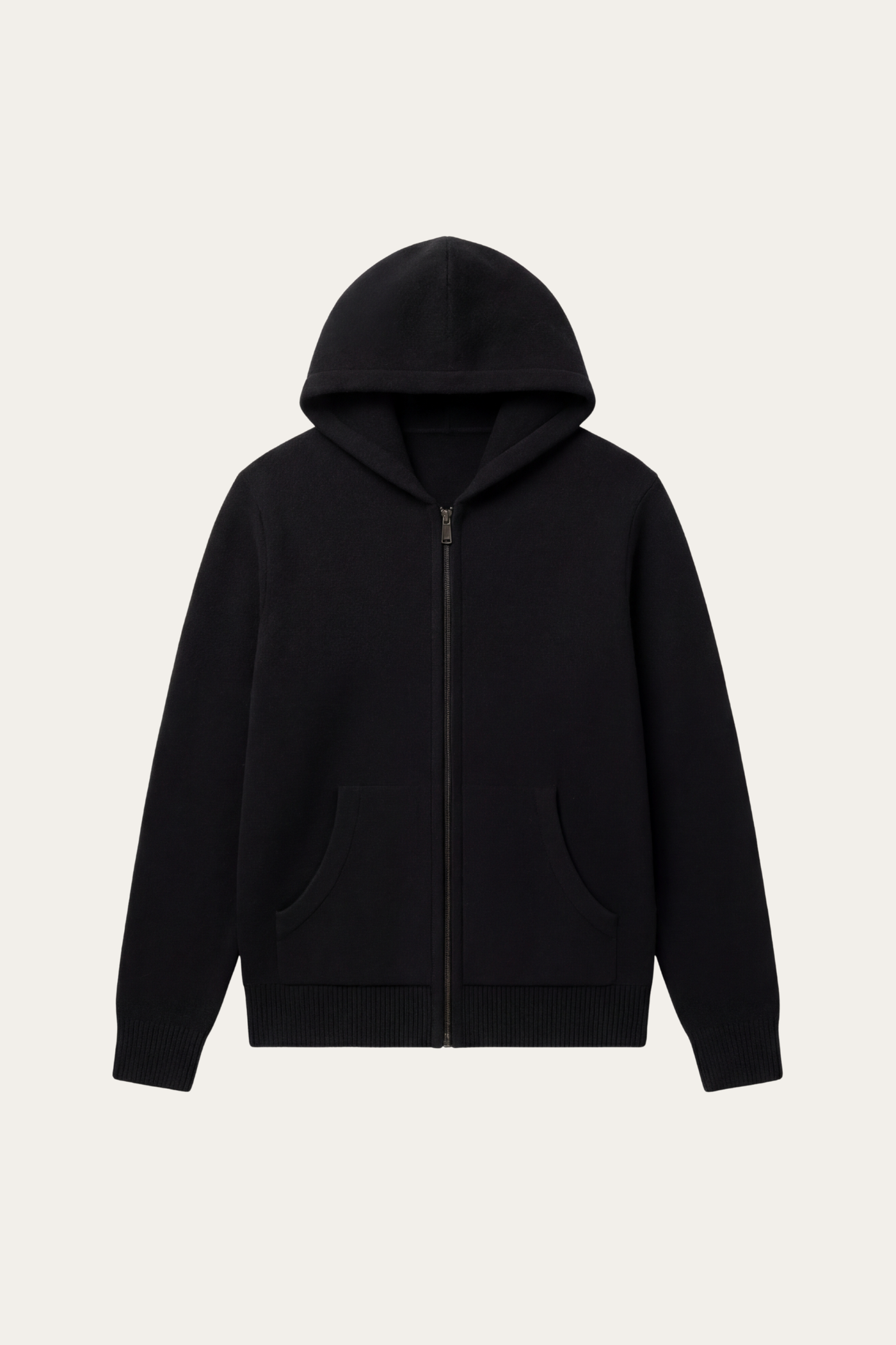 Tavole Hooded Zip Black