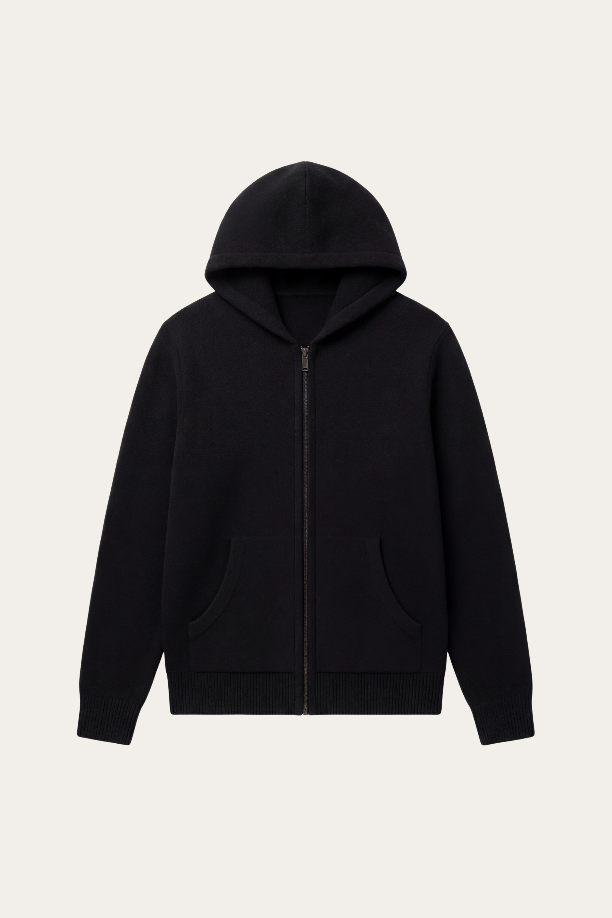 Tavole Hooded Zip Black