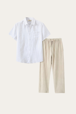 Trento Linen Set White/Beige