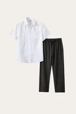 Trento Linen Set White/Black