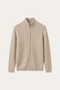 Bolzano Cable Zip Knit Camel
