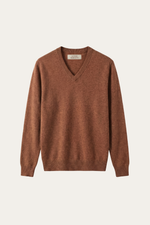 Merano V-Neck Knit Sweater Brown
