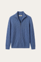 Bolzano Cable Zip Knit Blue