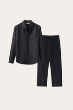 Pisa Linen Set Long Sleeve Black/Black