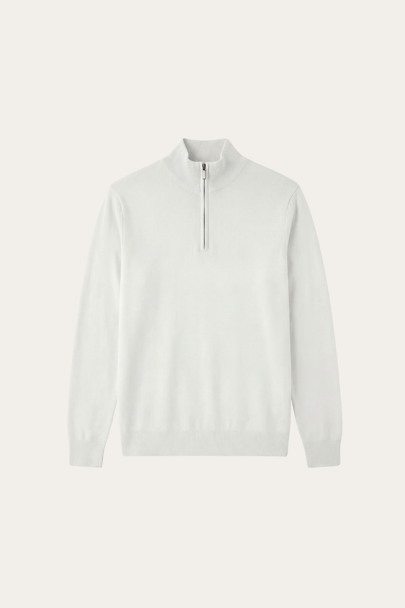 Arlino Quarter Zip Knit White