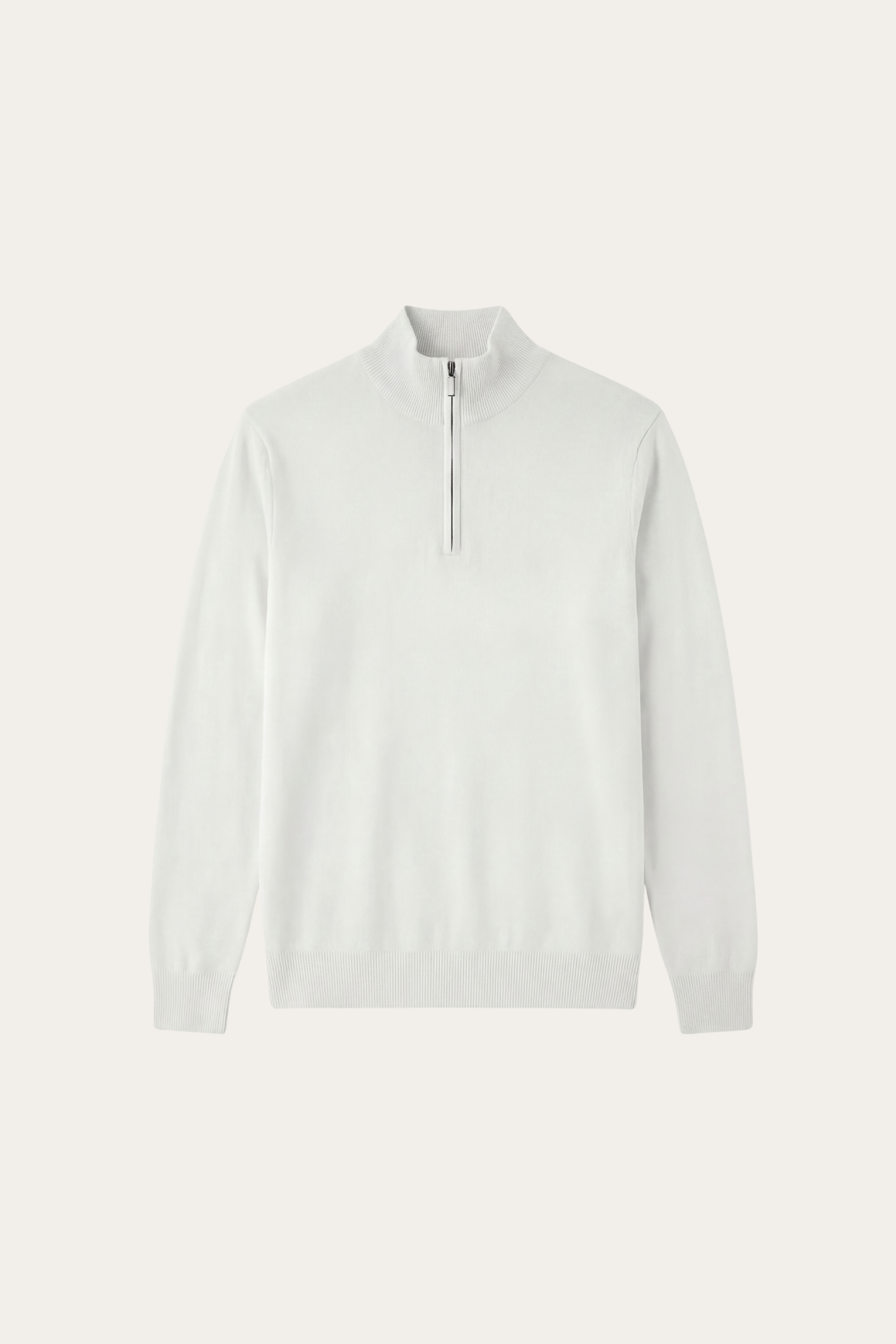 Arlino Quarter Zip Knit White