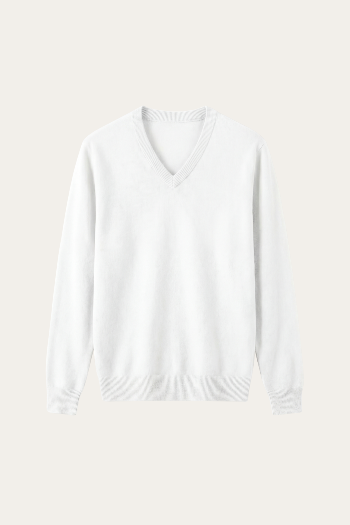 Merano V-Neck Knit Sweater White