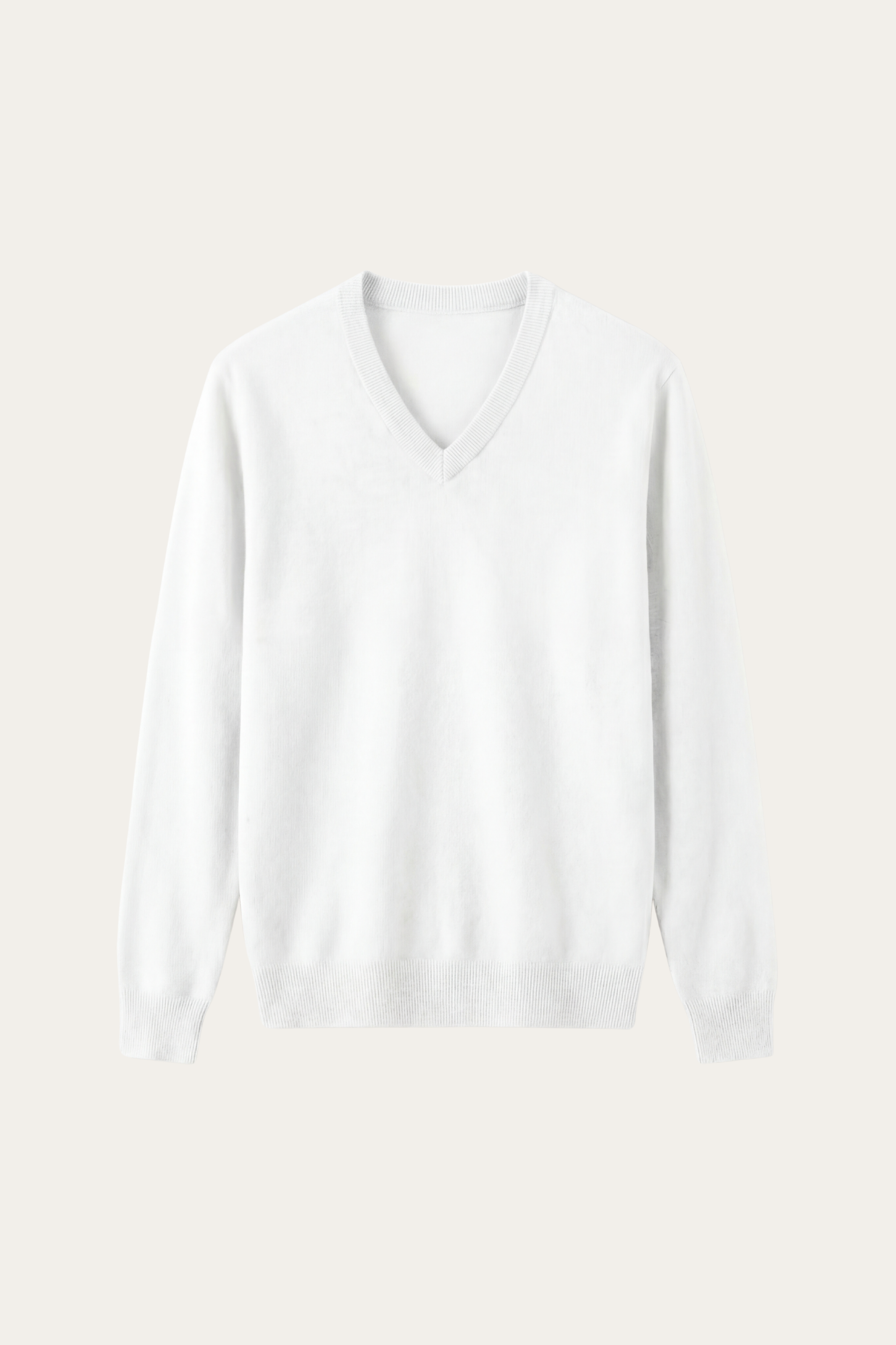 Merano V-Neck Knit Sweater White