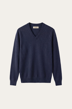 Merano V-Neck Knit Sweater Navy