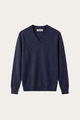 Merano V-Neck Knit Sweater Navy