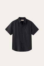 Vicenza Linen Short Sleeve Black
