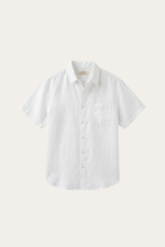 Vicenza Linen Short Sleeve White