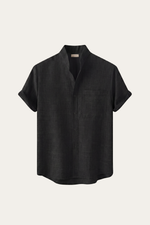 Treviso Linen Short Sleeve Black