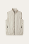 Valeno Stand-Collar Zip Vest Beige