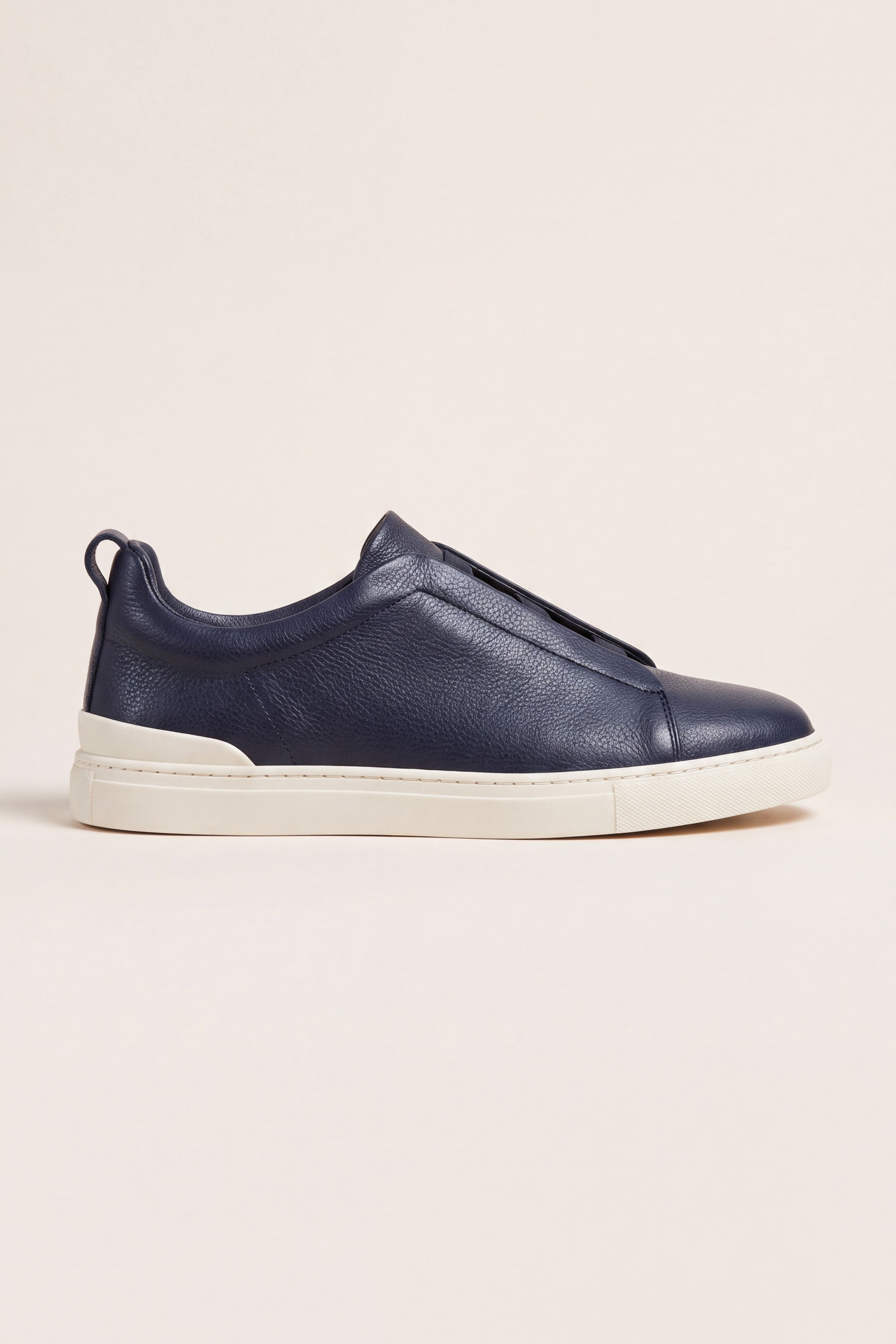 Leomar V2 Leather Slip-On Navy