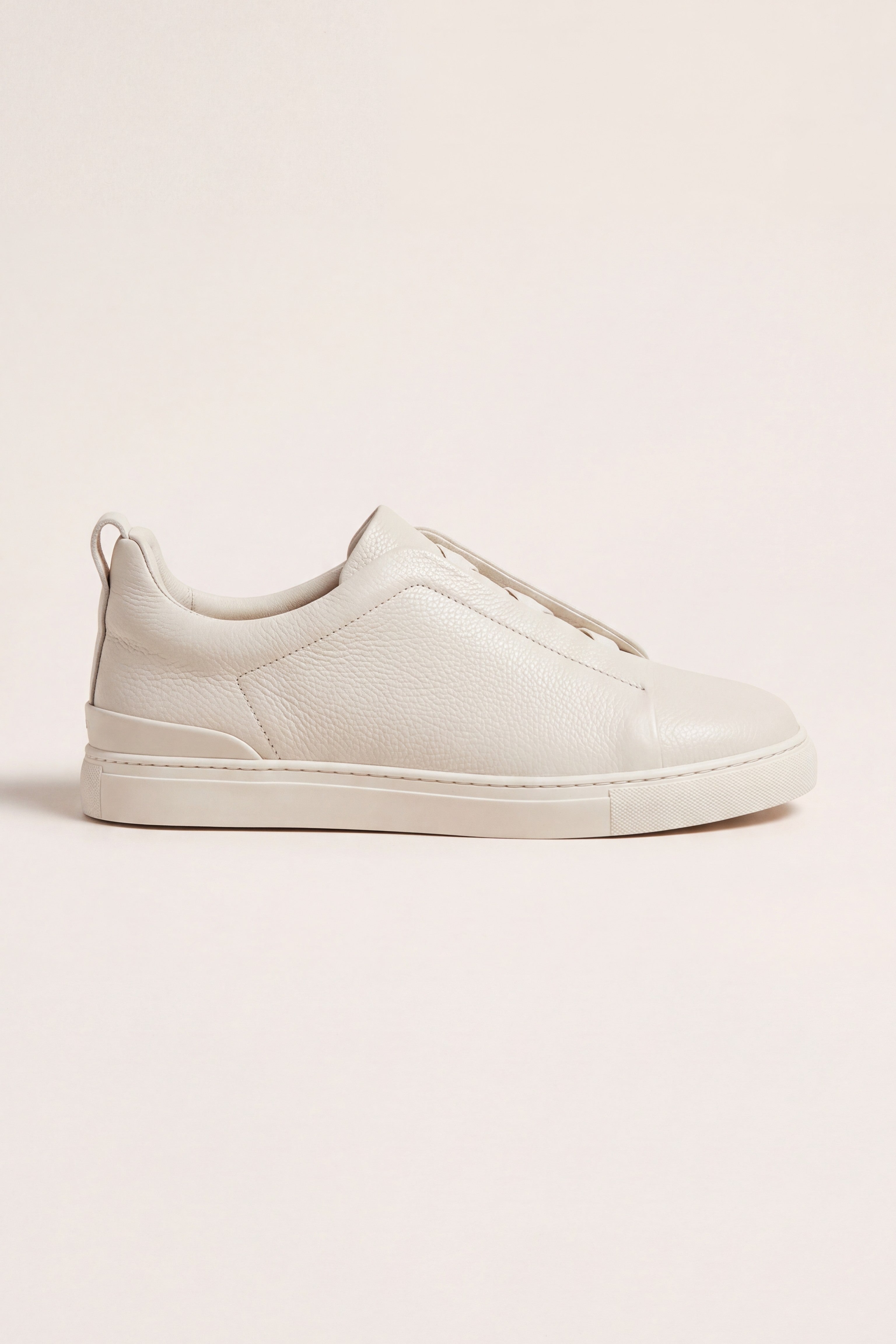 Leomar V2 Leather Slip-On Off-White Tonal