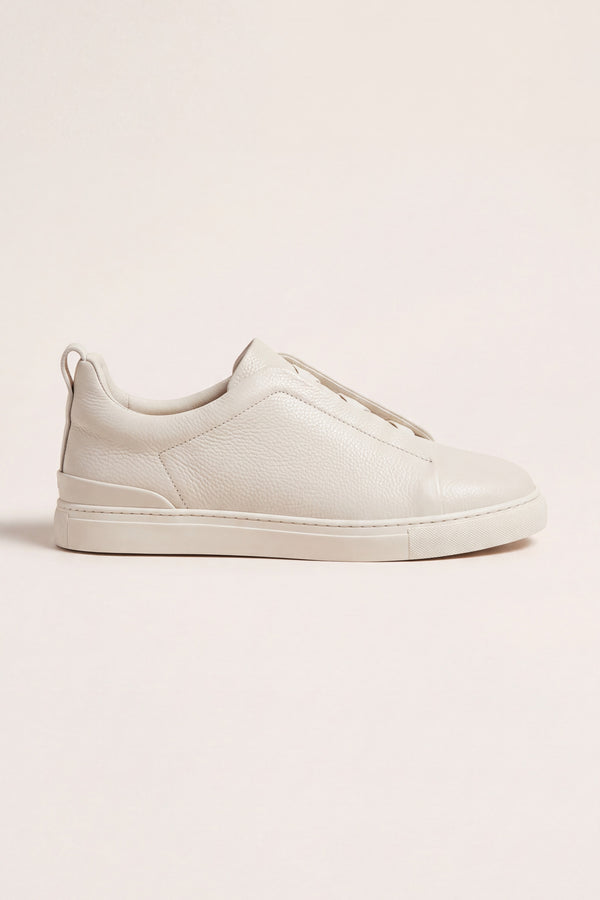 Leomar V2 Leather Slip-On Off-White Tonal