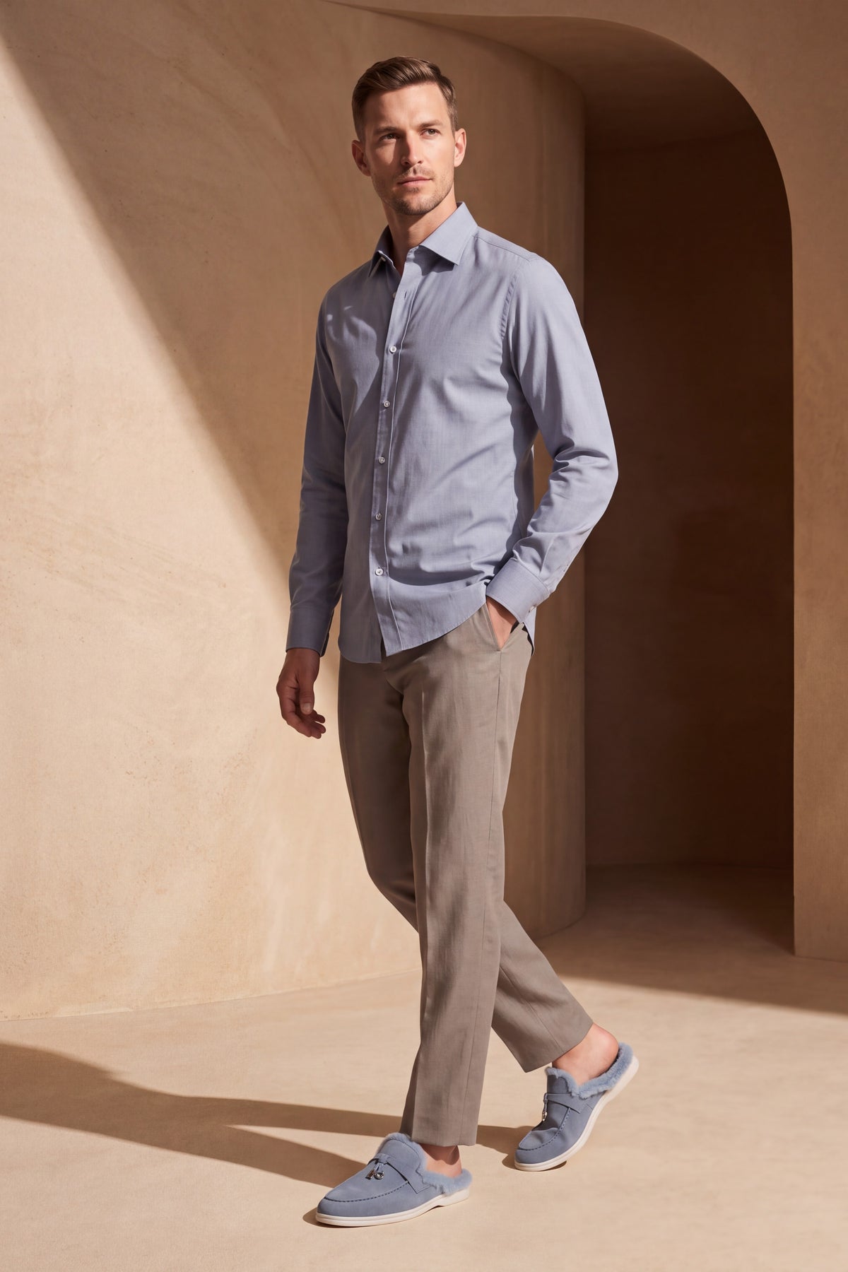 Ragusa Cotton Dress Shirt Grey