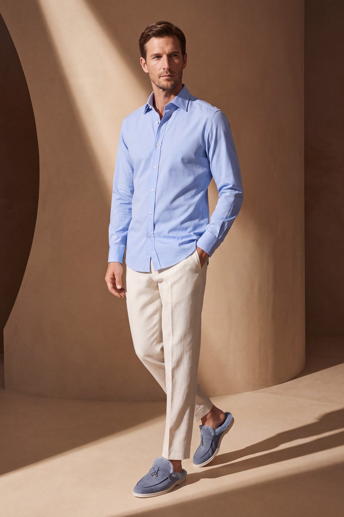 Ragusa Cotton Dress Shirt Light Blue