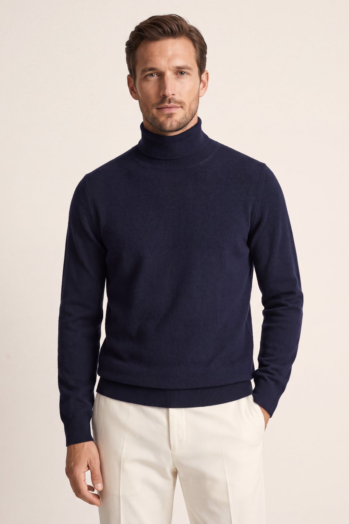 Vercelli Fine Turtleneck Navy