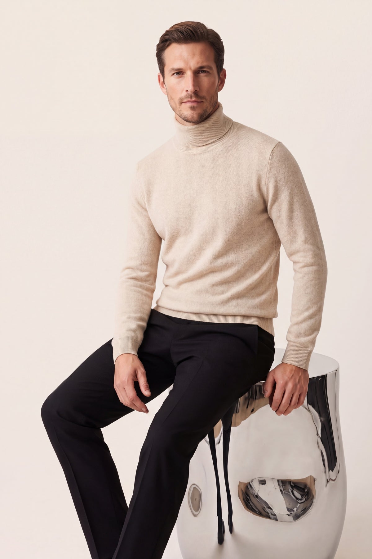 Vercelli Fine Turtleneck Ivory