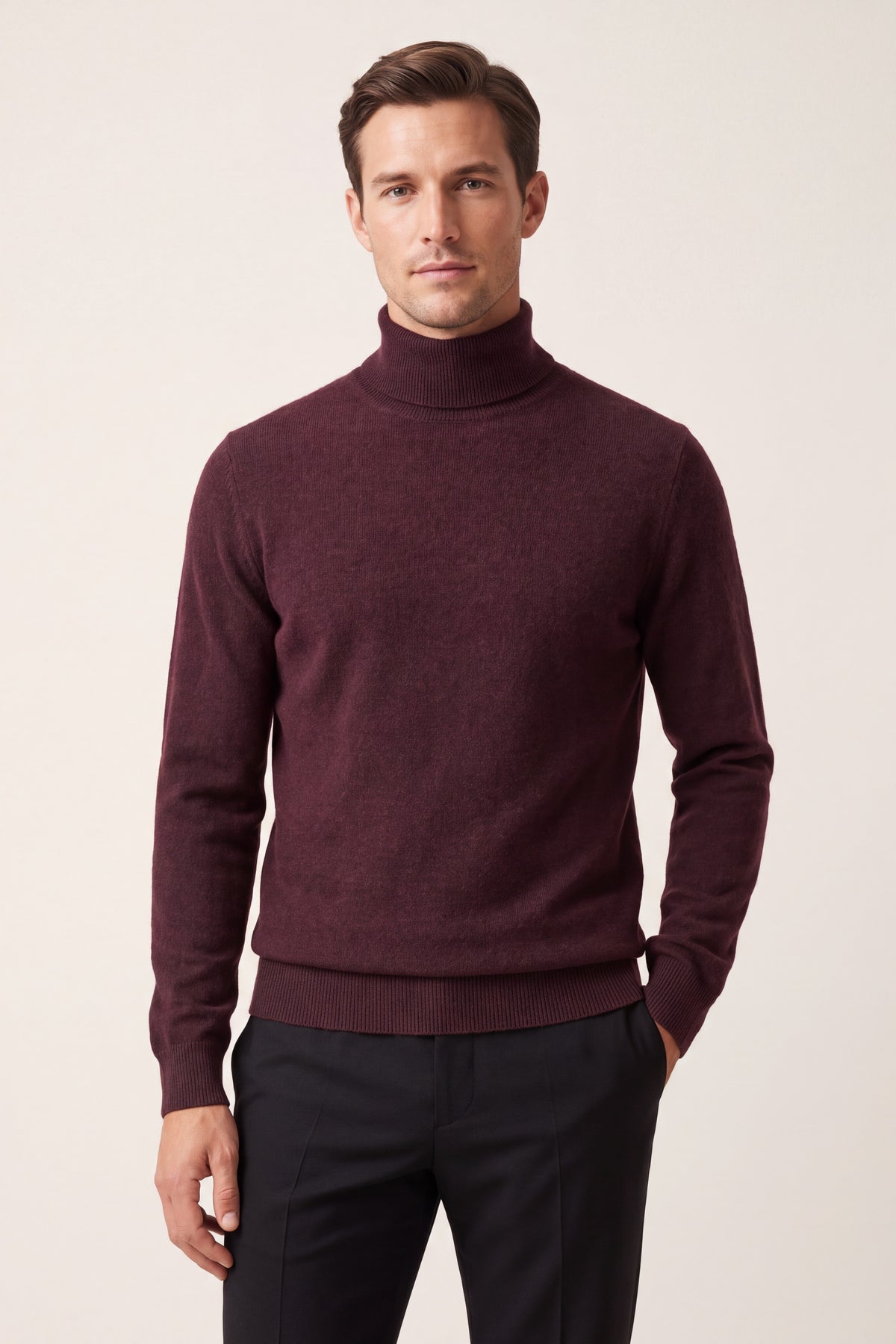 Vercelli Fine Turtleneck Burgundy