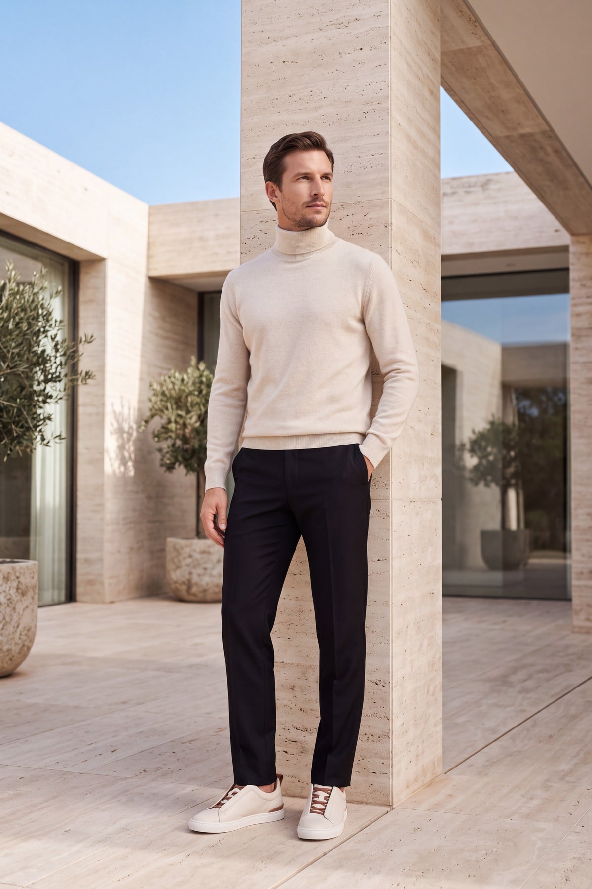 Vercelli Fine Turtleneck Ivory