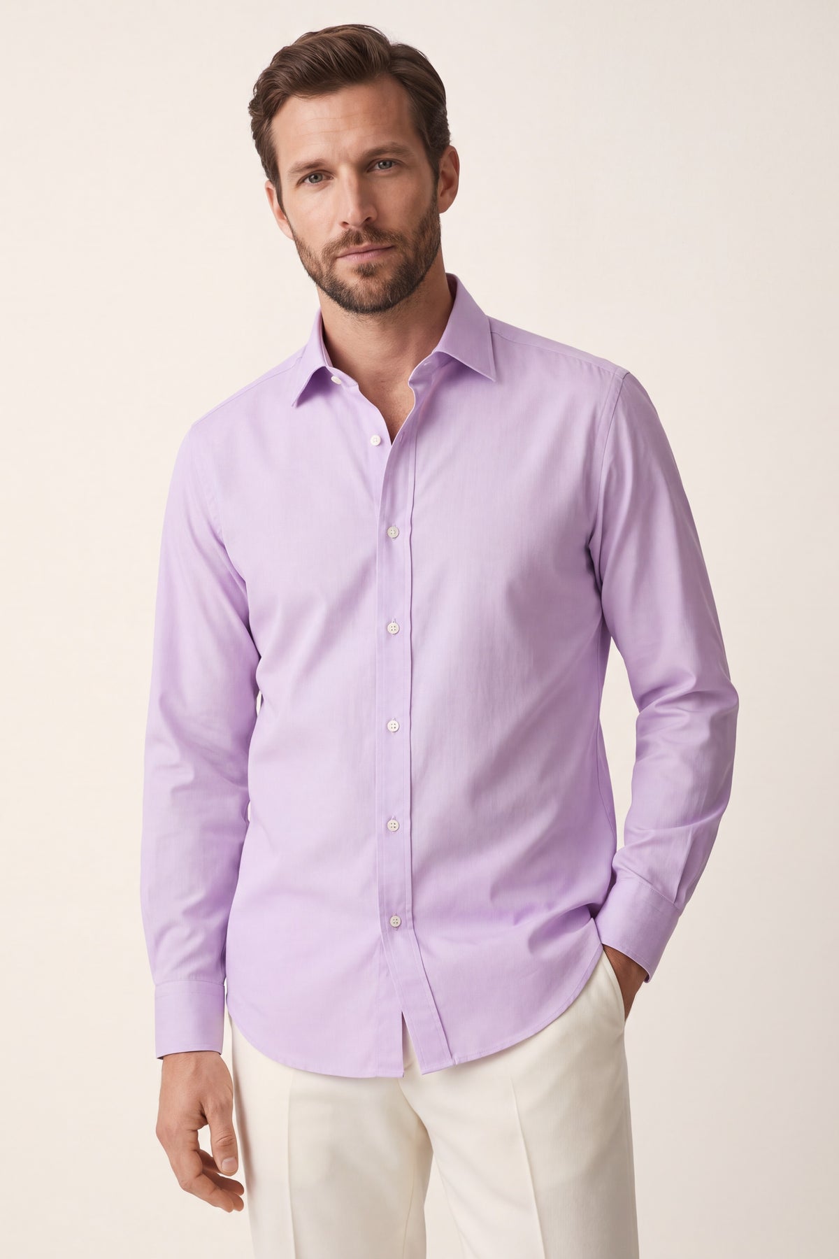 Ragusa Cotton Dress Shirt Lilac