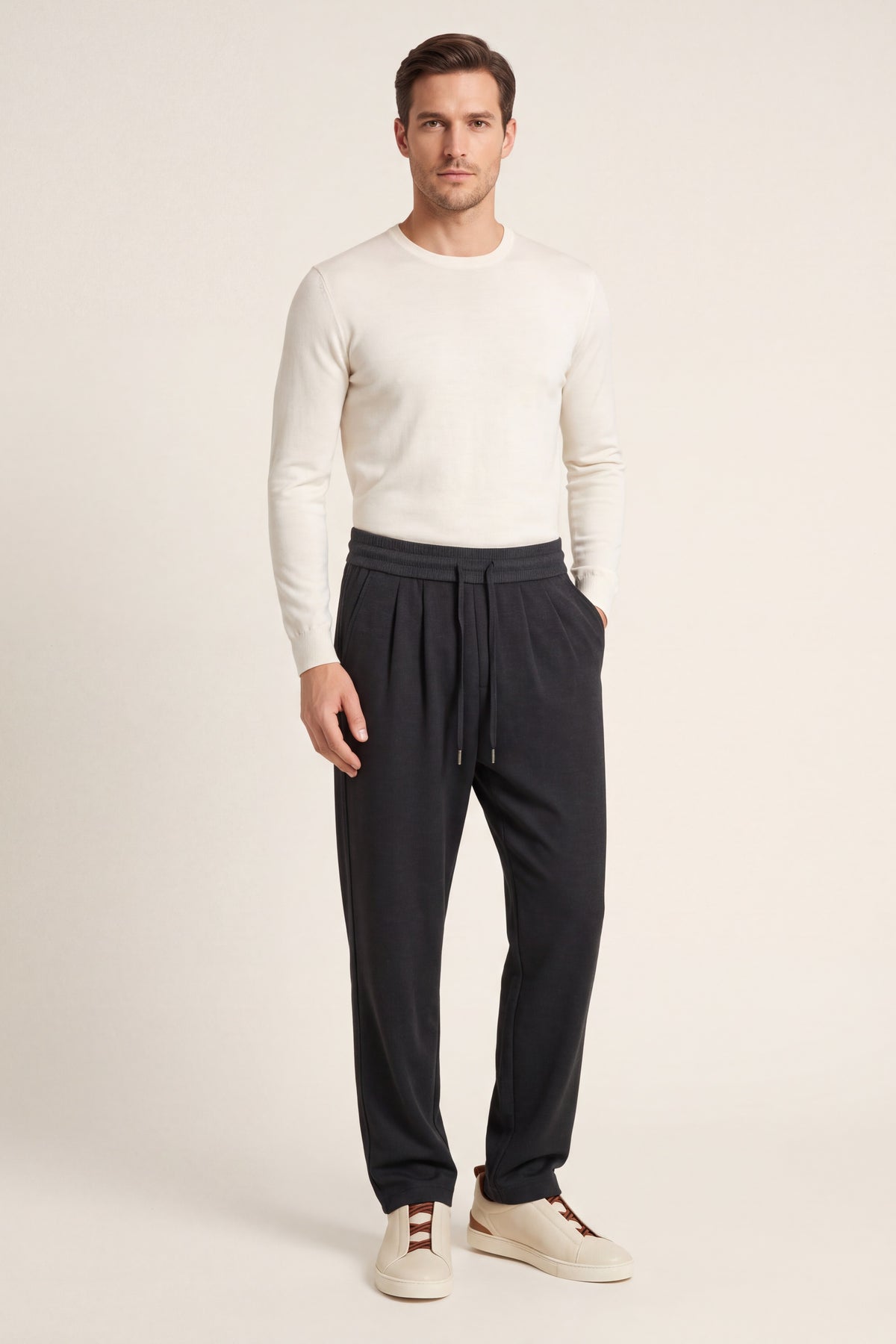 Gubbio Merino Wool Joggers Black