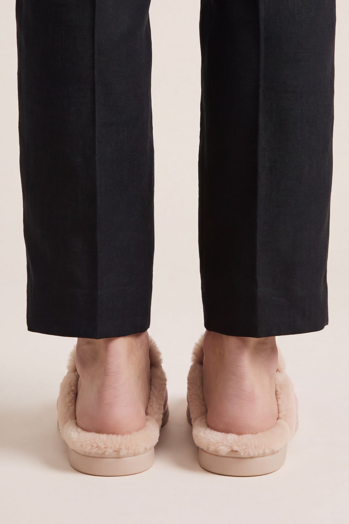 Maretti Fur-Lined Buckle Mule Pink
