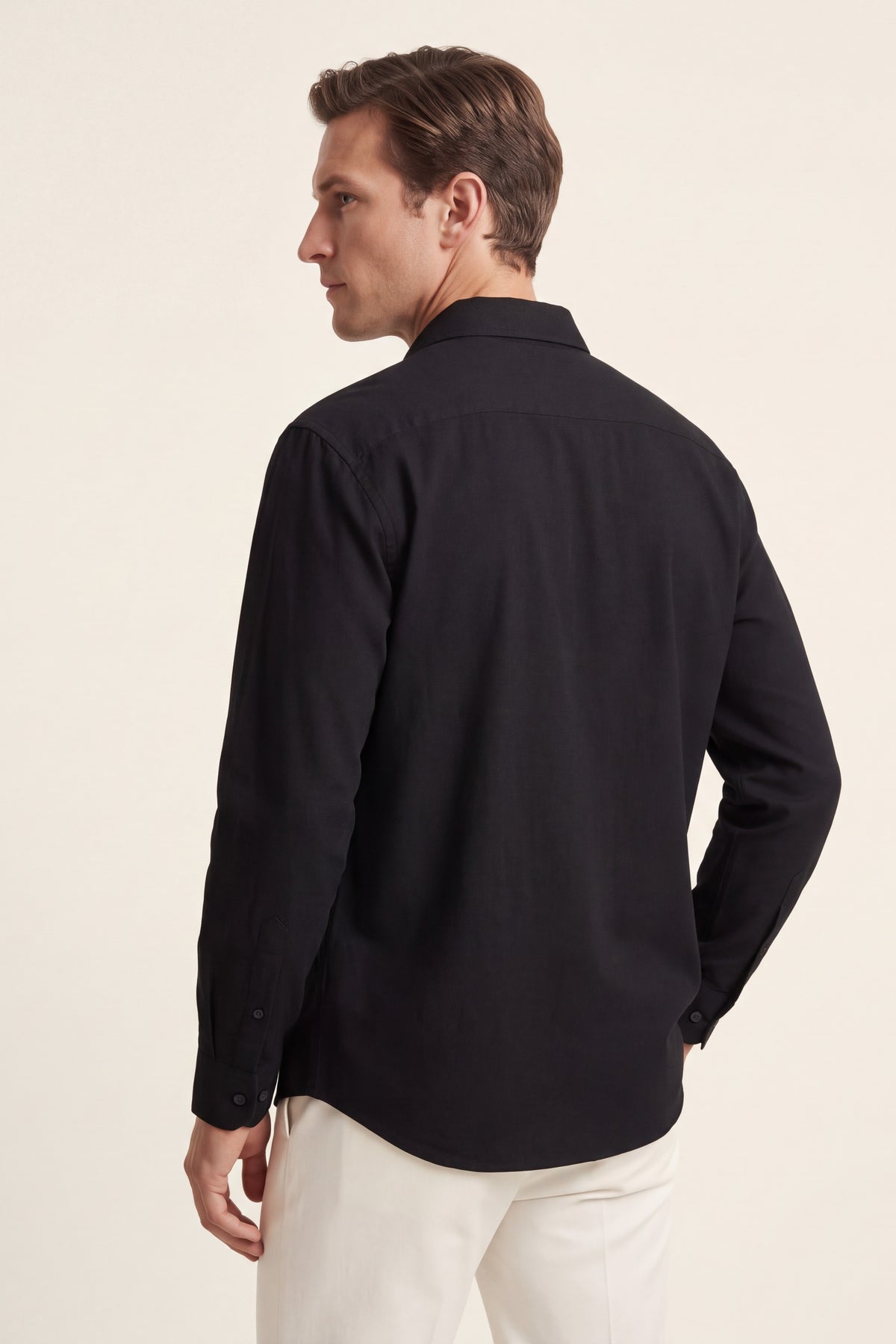 Spoleto Cotton Overshirt Black