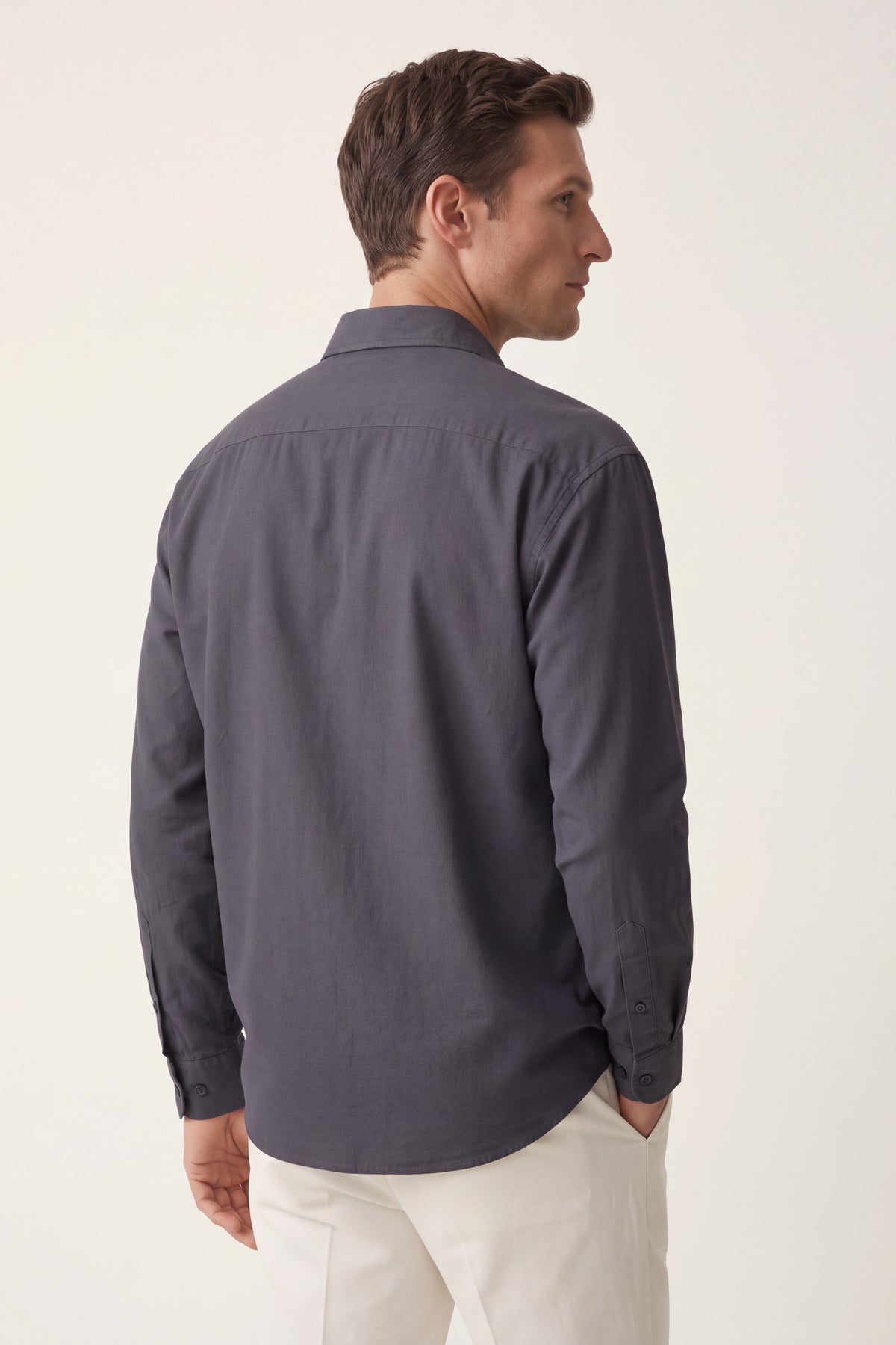 Spoleto Cotton Overshirt Charcoal