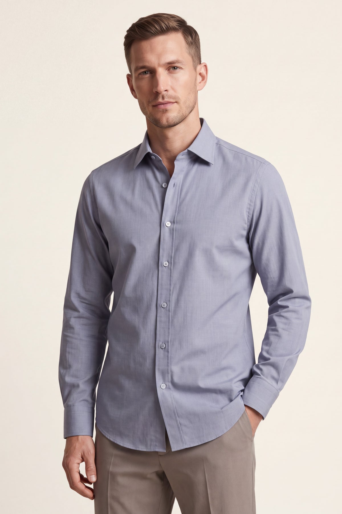 Ragusa Cotton Dress Shirt Grey