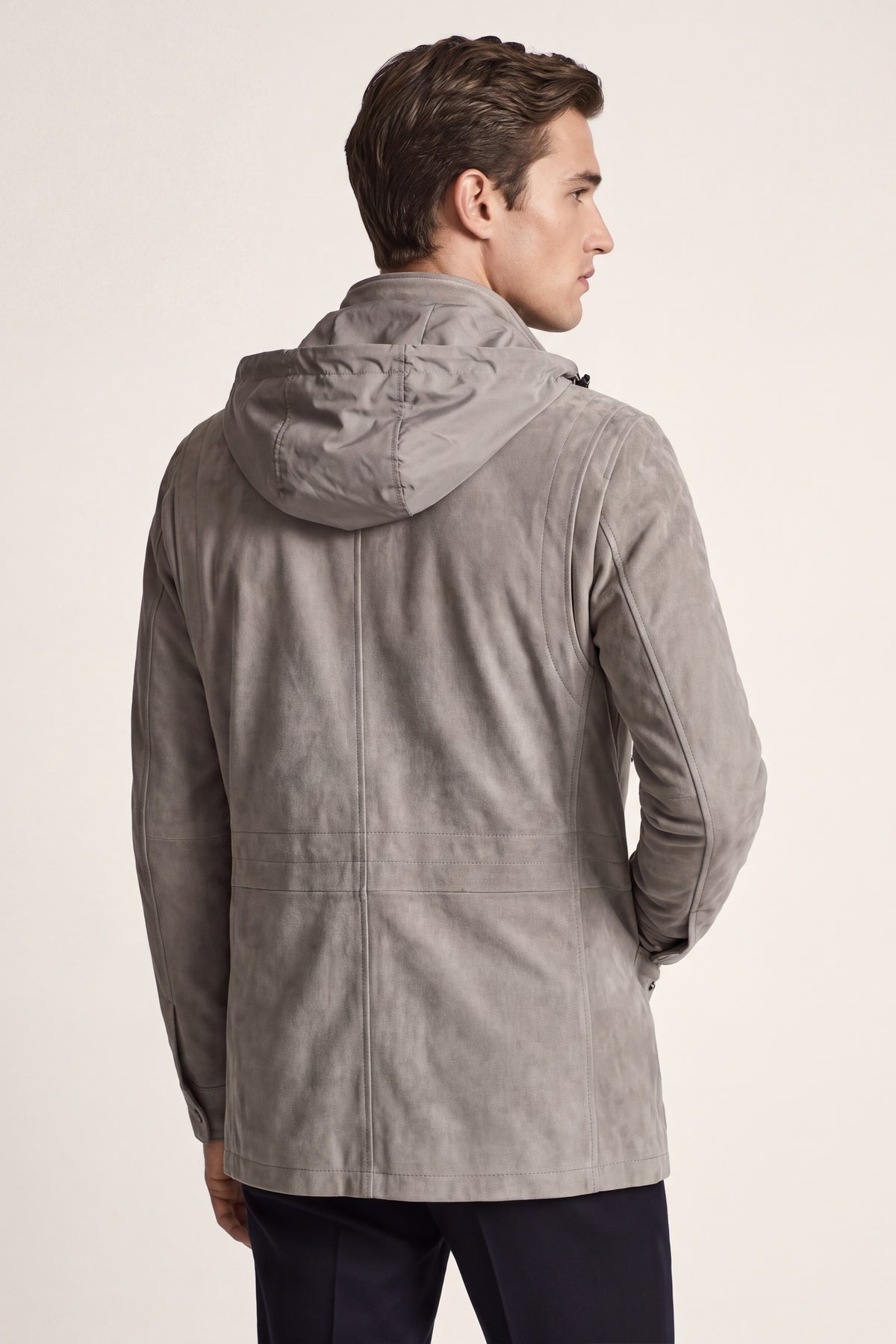 Bergamo Suede Field Jacket Stone