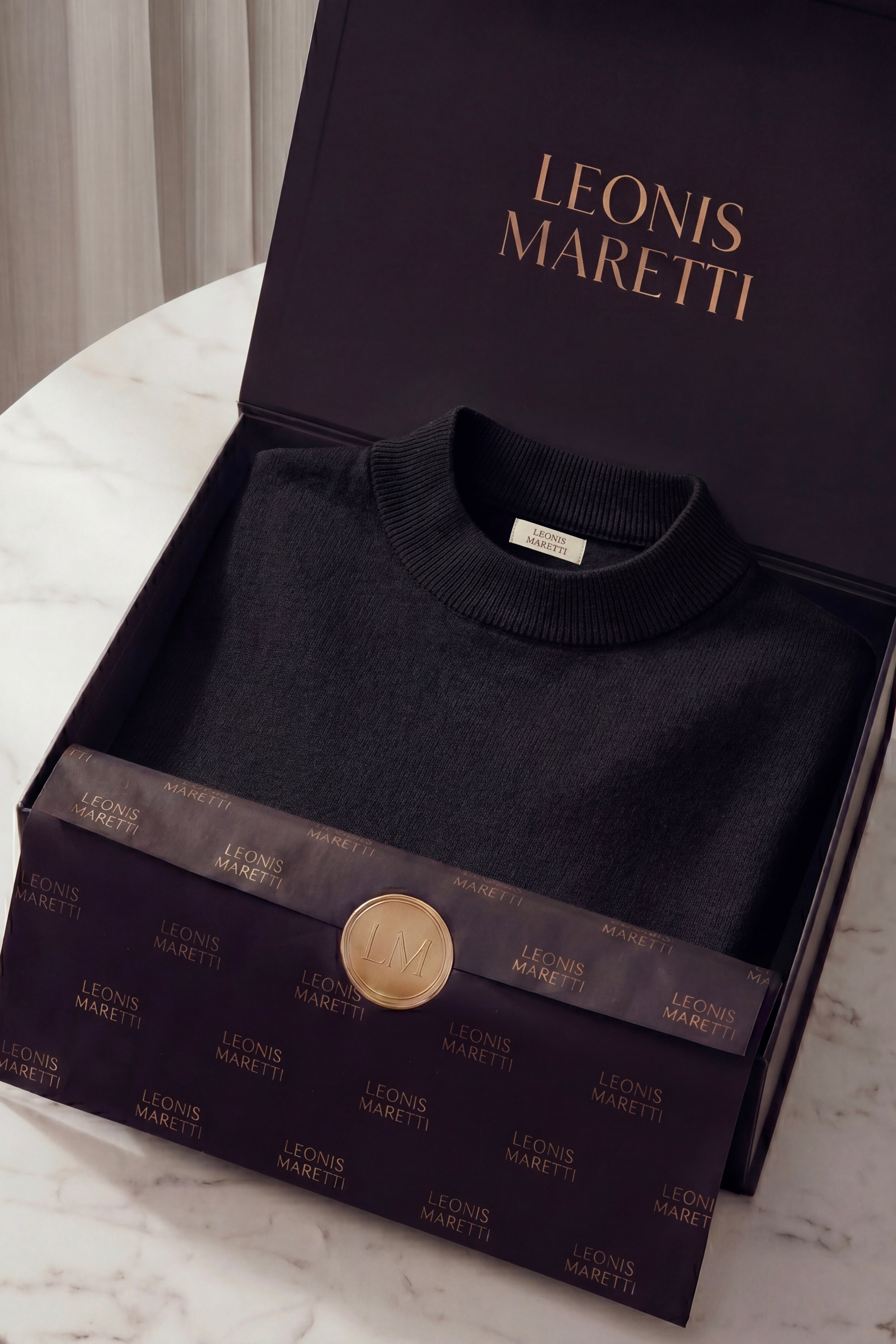 Aurelio Cashmere Knit Tee Black