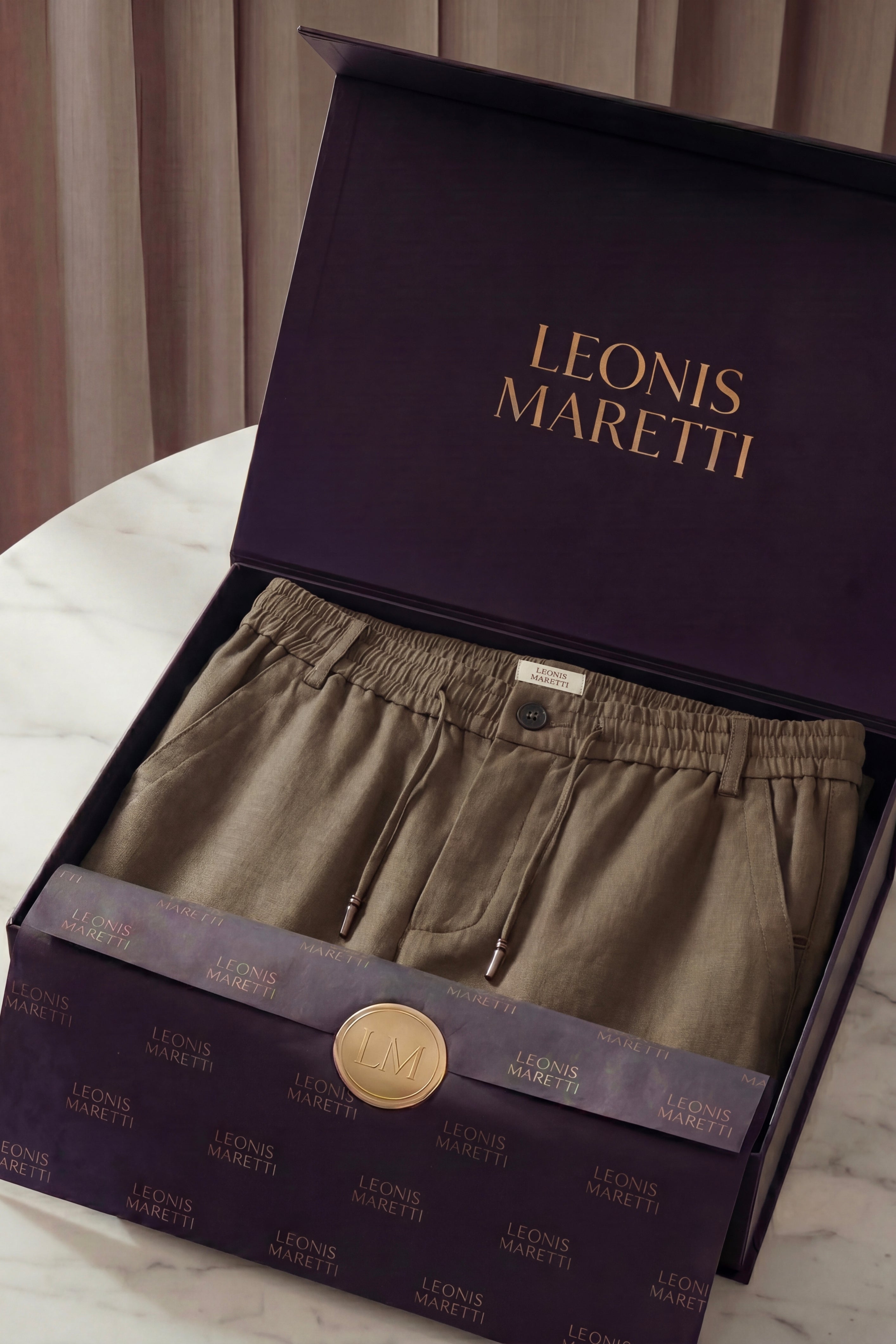 Monteria Stretch Linen Trouser Olive