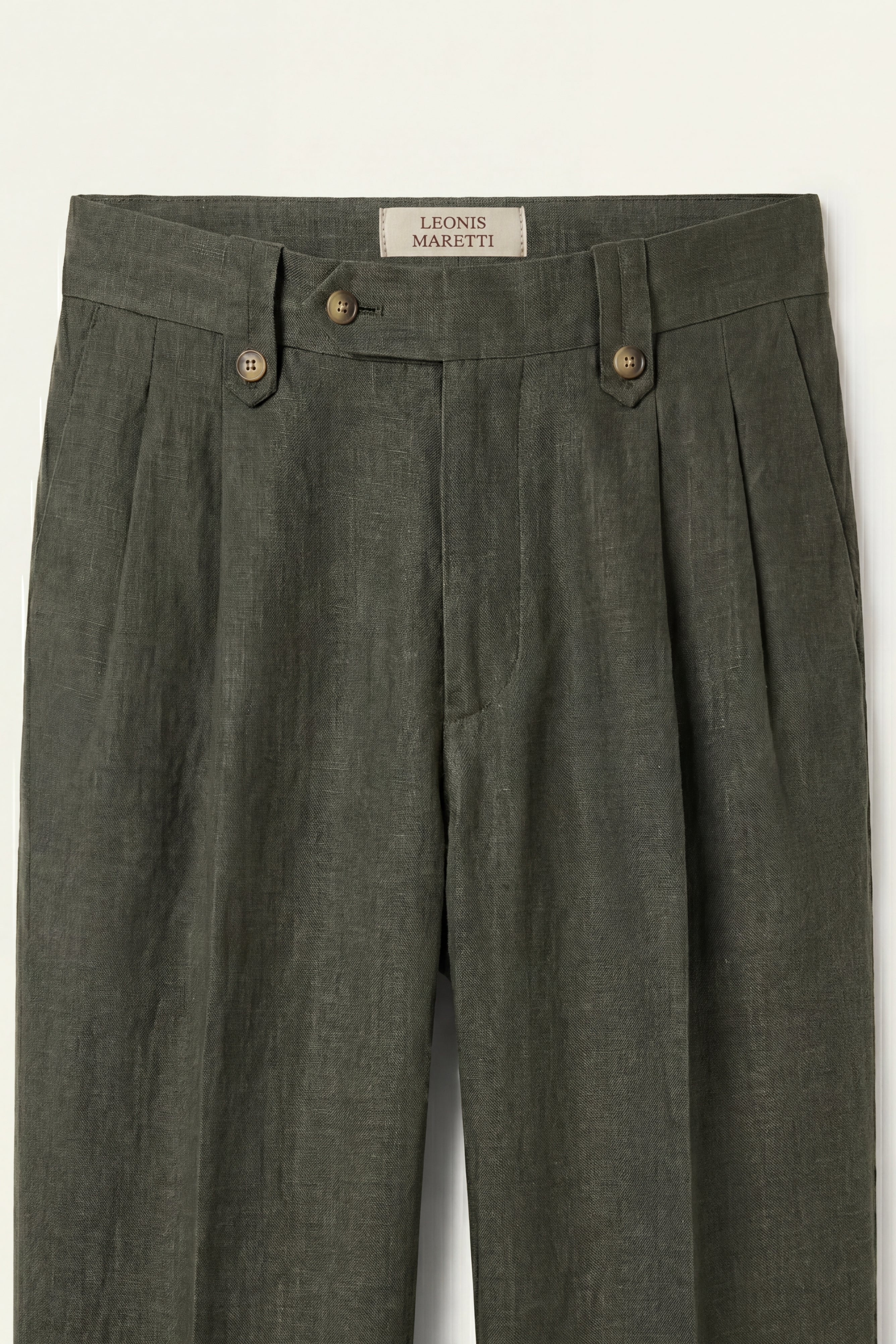 Morino Pleated Trousers Olive