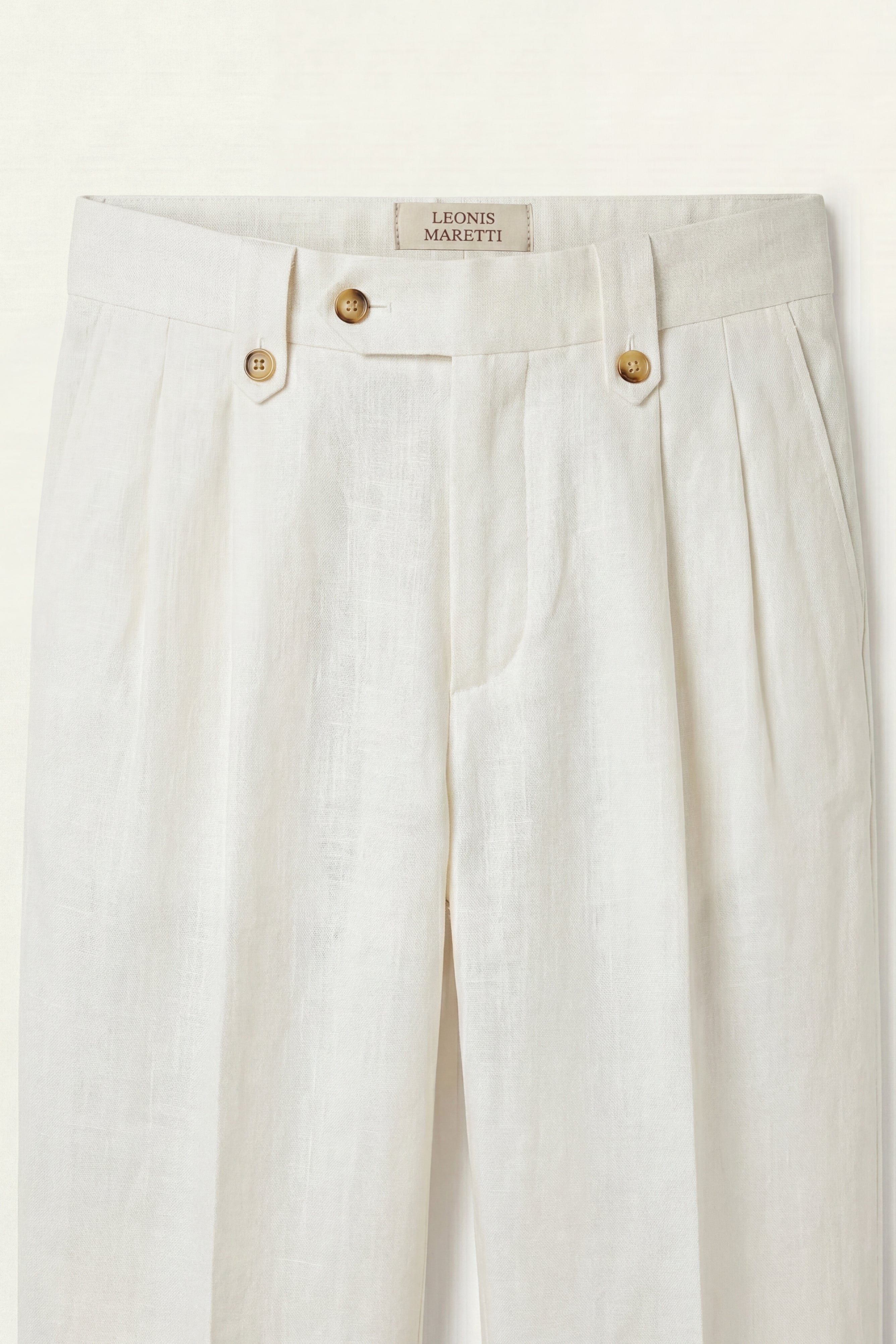 Morino Pleated Trousers White