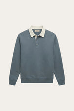 Valerio Polo Knit Cyan