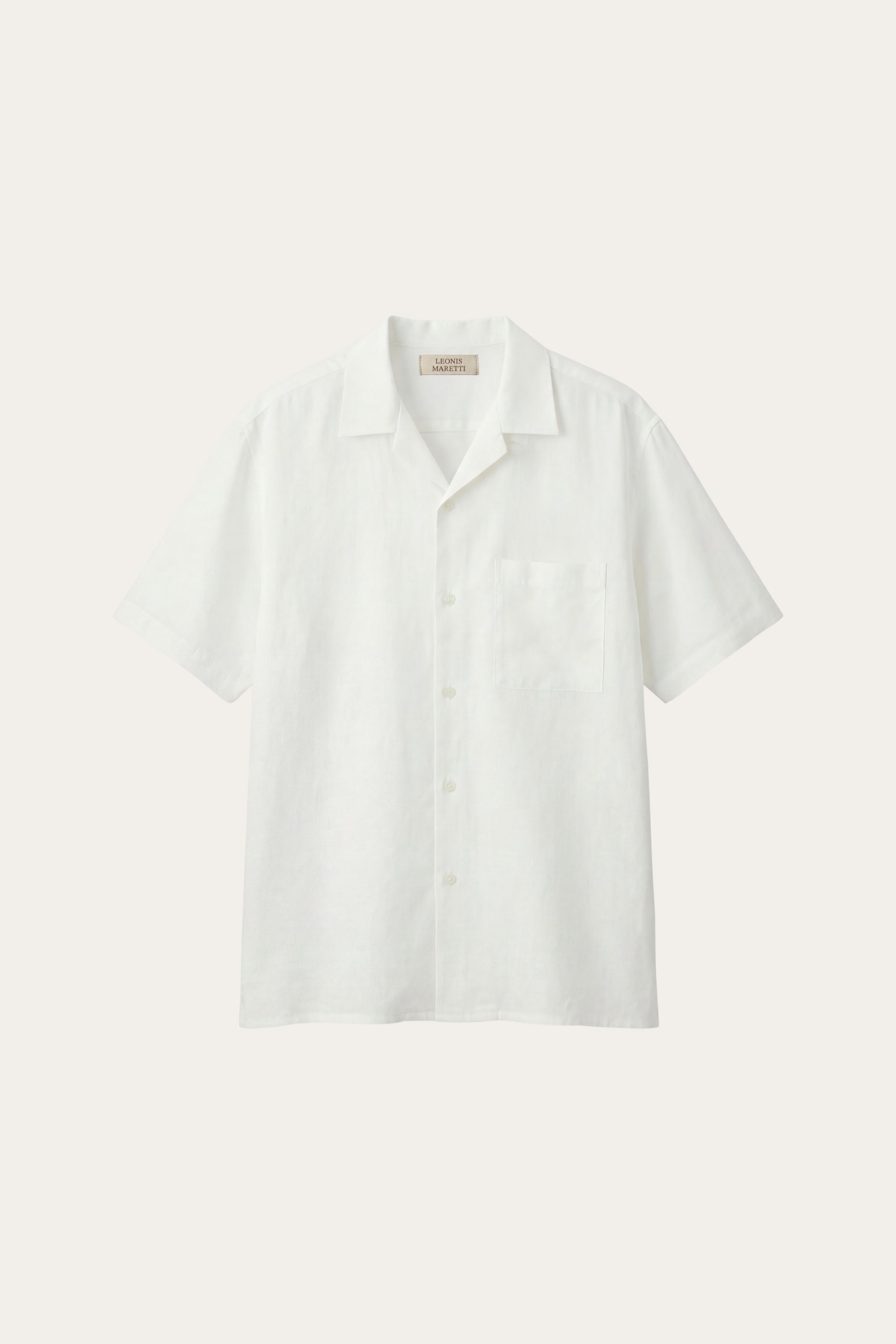 Ancona Linen Cotton Shirt White