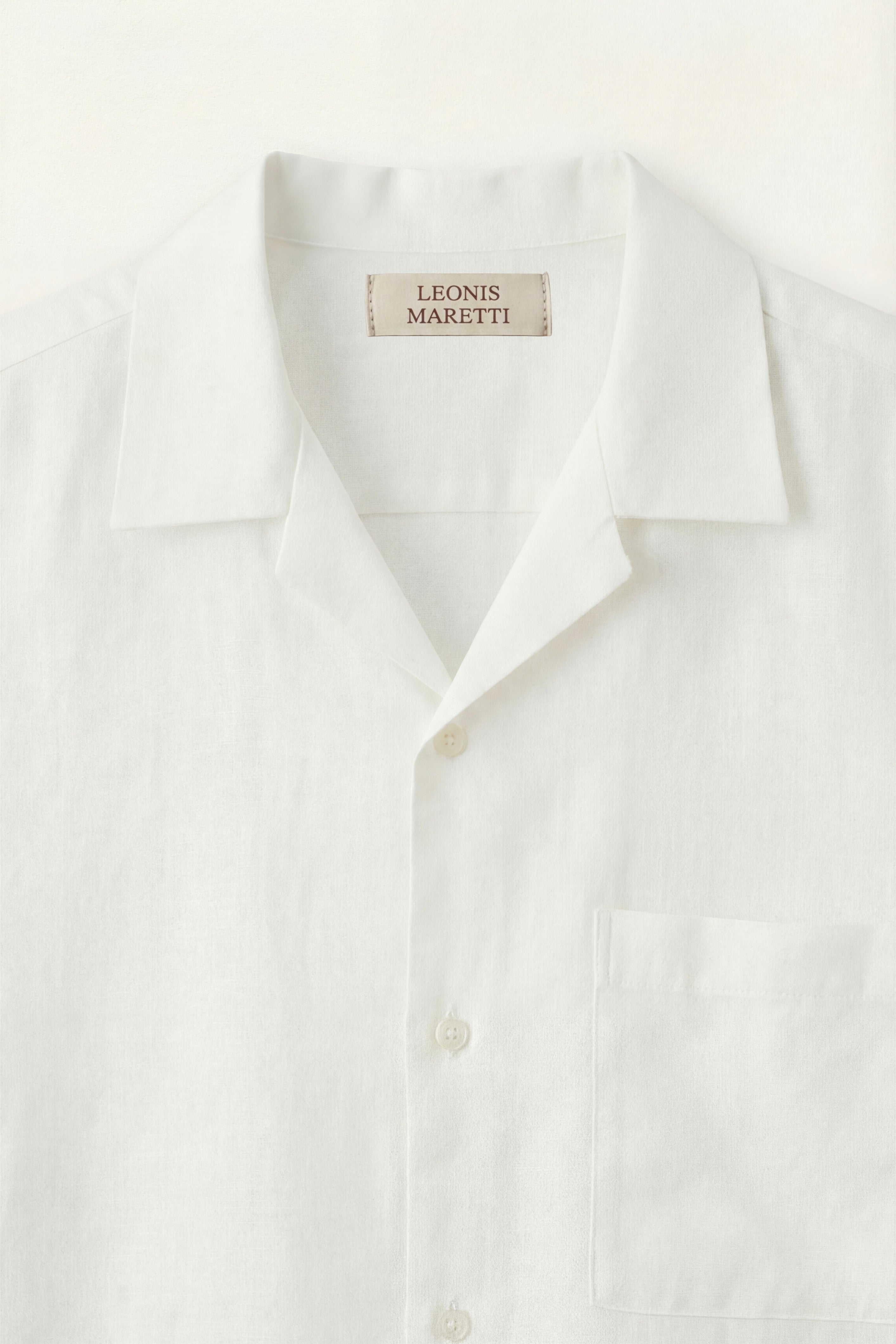 Ancona Linen Cotton Shirt White