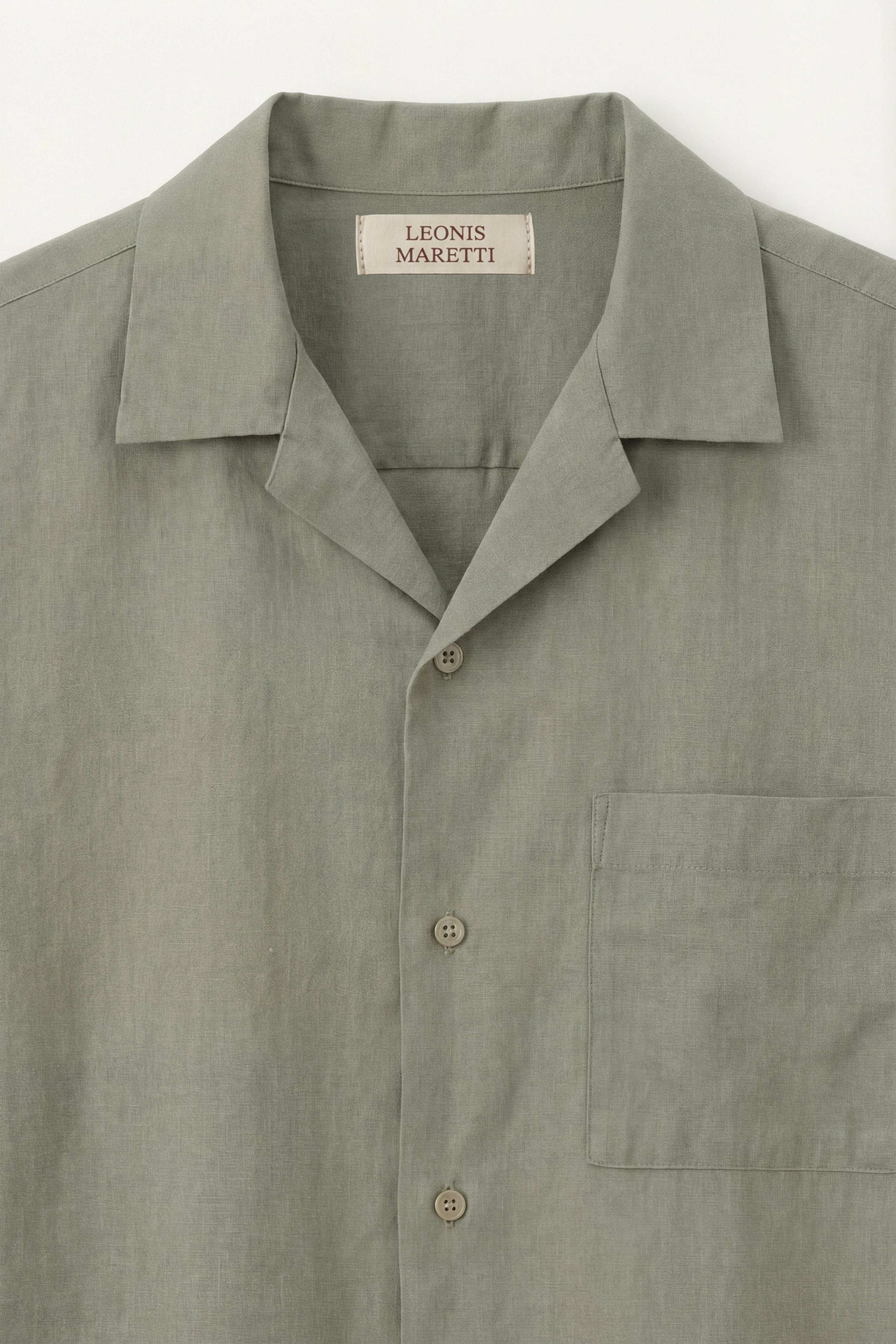 Ancona Linen Cotton Shirt Sage