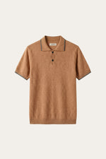 Prato Cashmere Knit Polo Khaki