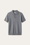 Prato Cashmere Knit Polo Ash Blue
