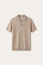 Prato Cashmere Knit Polo Camel