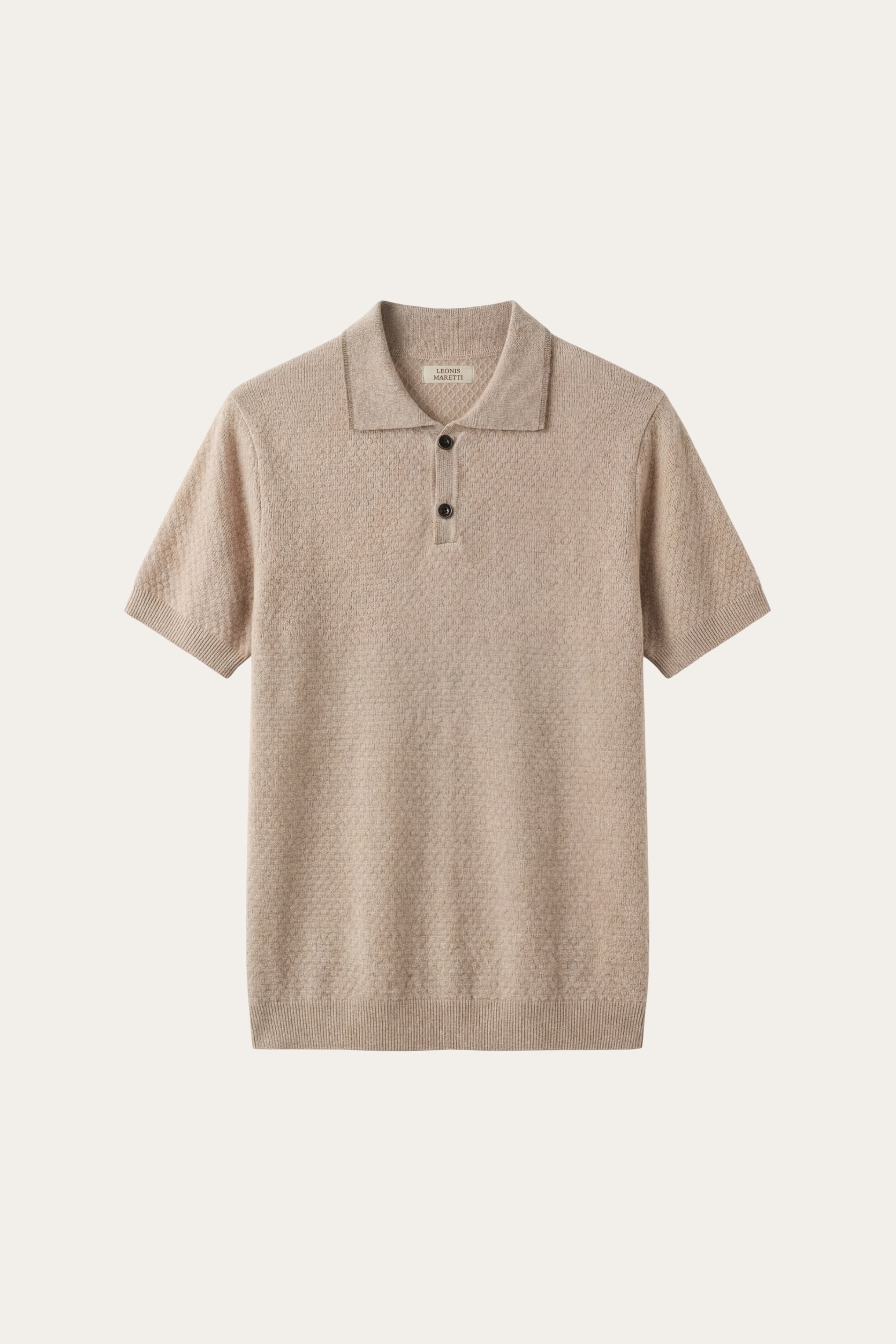 Prato Cashmere Knit Polo Camel