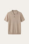 Prato Cashmere Knit Polo Camel