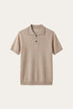 Prato Cashmere Knit Polo Camel