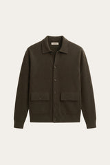 Lorenzo Cashmere Cardigan Olive Green